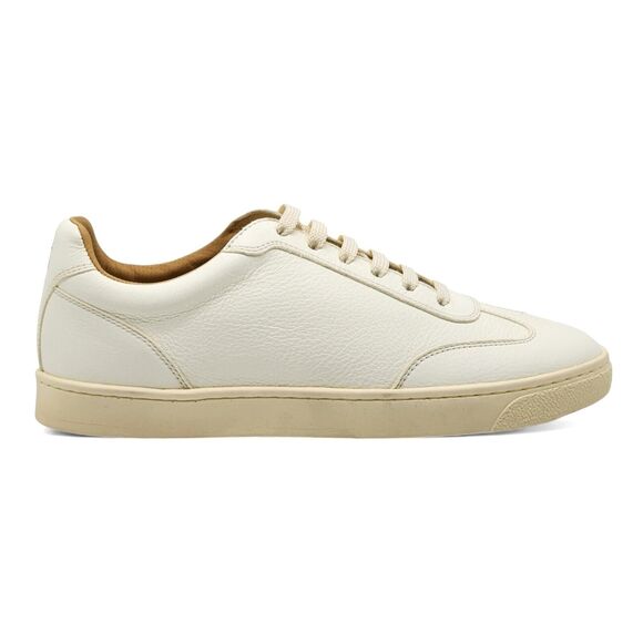 Brunello Cucinelli Deerskin Leather Low Top Sneakers Off White size 40 7US $995 - Picture 2 of 10